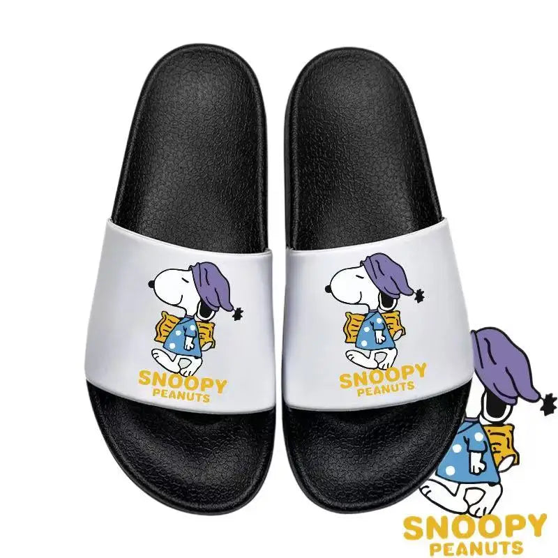 Miniso Couple Slippers Anti Slip White Snoopy Slippers