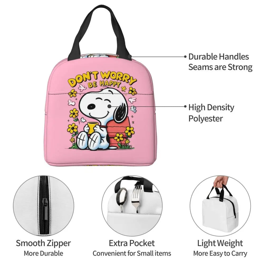 Snoopy Backpack Halloween Insulated Lunch Bag 22x20x13cm