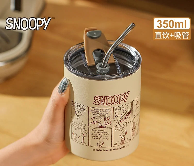 350ml Thermos Cup Stainless Steel Portable Office Snoopy Cup
