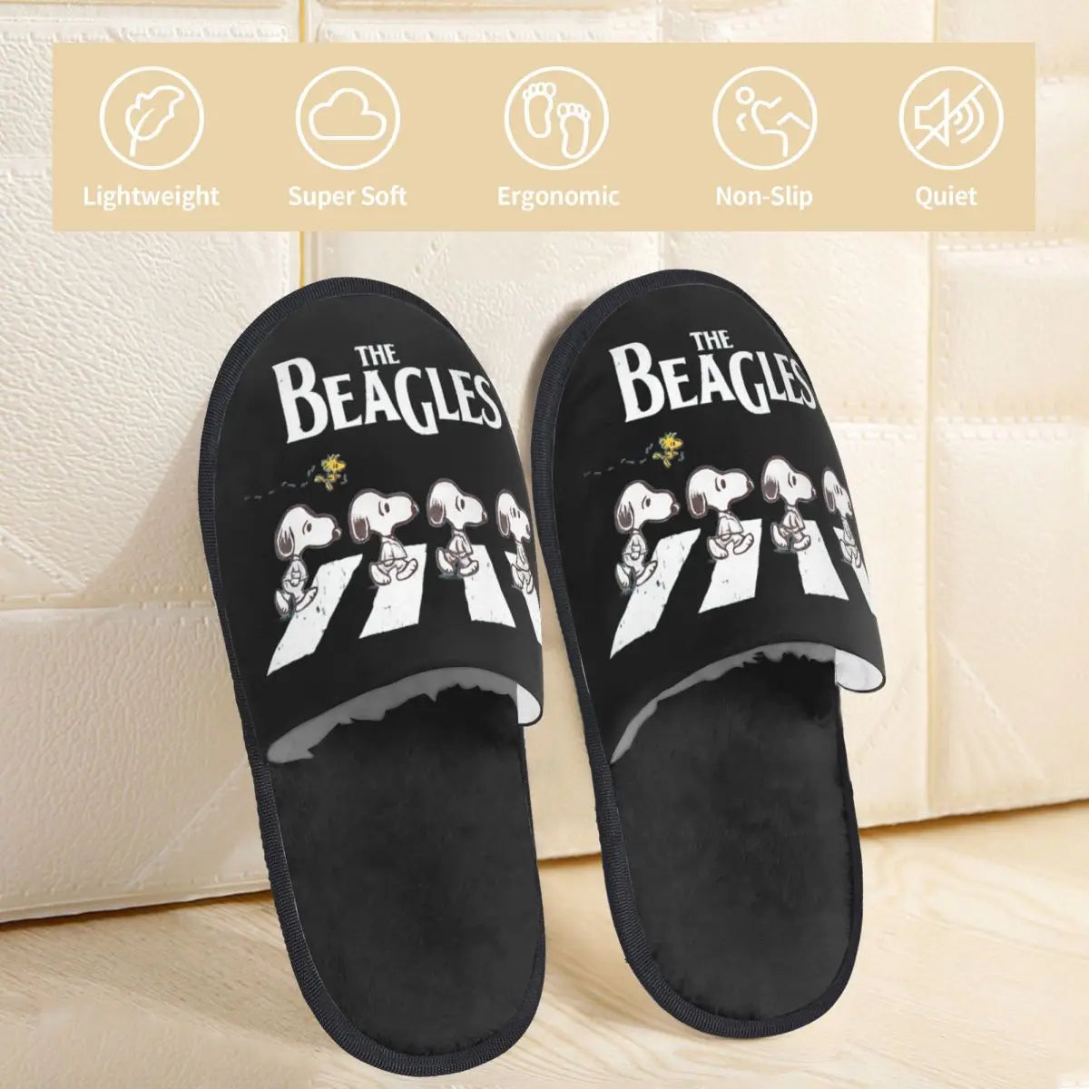 Anti Slip Cotton Slippers Indoor Living Room Snoopy Slippers