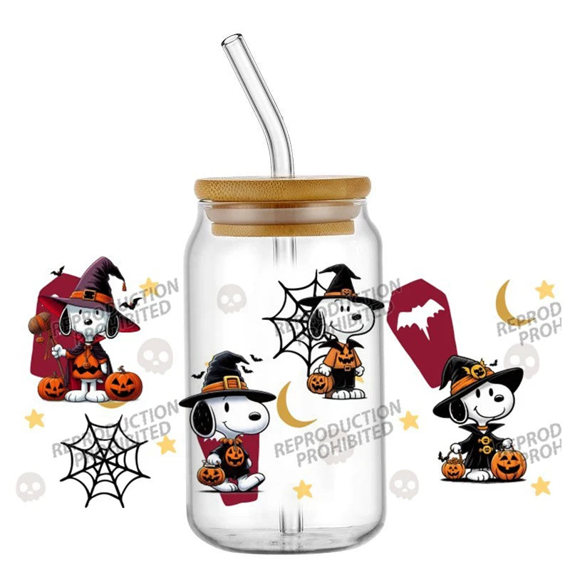 16oz Snoopy Cup UV DTF Transfer Waterproof Snoopy Cup
