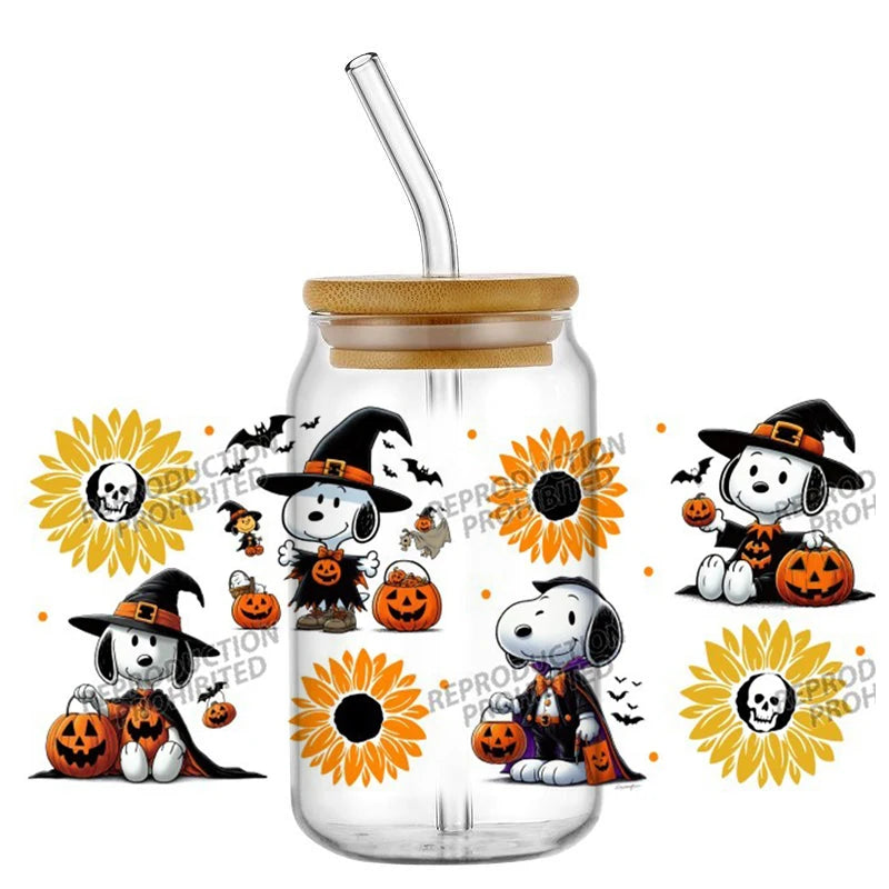 16oz Snoopy Cup UV DTF Transfer Waterproof Snoopy Cup