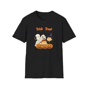 Graphic Halloween Costume Tee Trick Or Treat Snoopy Shirt