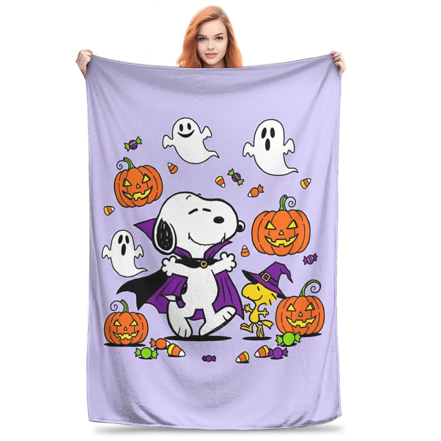 Cartoon Halloween Throw Blanket 50x60in Snoopy Blanket