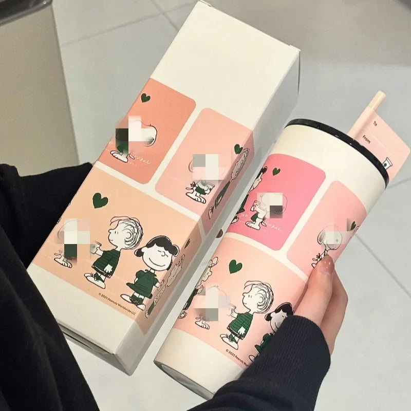 Joint Series Plastic Mug For Cold Drinks Snoopy Cup