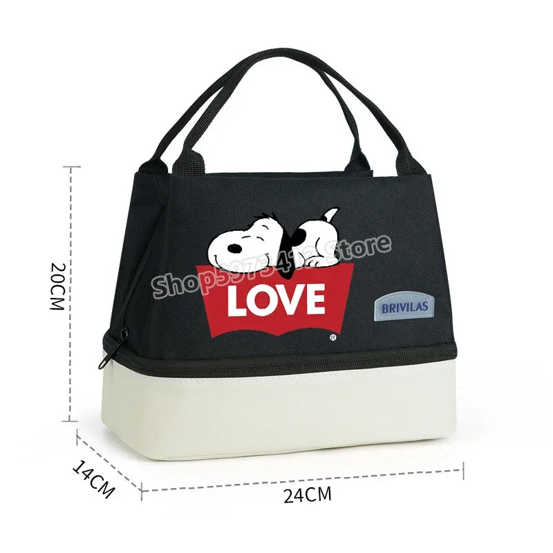 Snoopy Backpack Large Capacity Lunch Bags Insulated Cooler