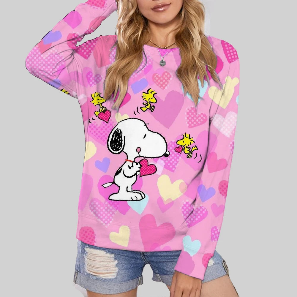 Cute Snoopy Print Womens Oversize Hoodie Snoopy Hoodie