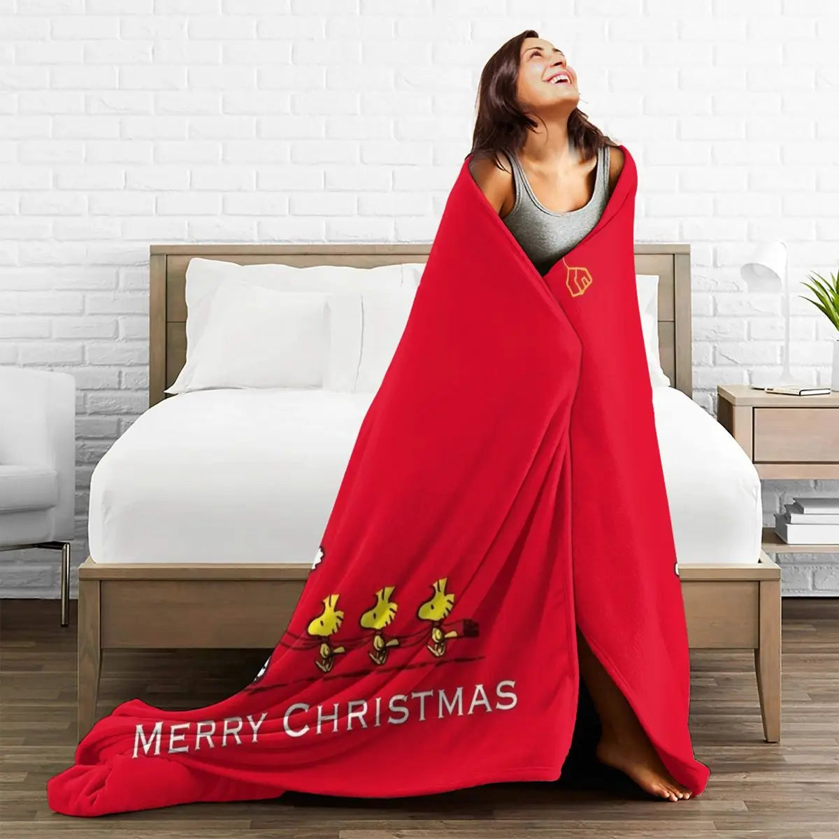 Peanuts Snoopy Christmas Knitted Fleece Throw Snoopy Blanket