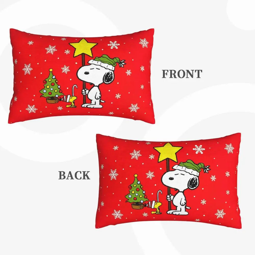 Cute Pillowcase 18in Square Red Snoopy Pillow