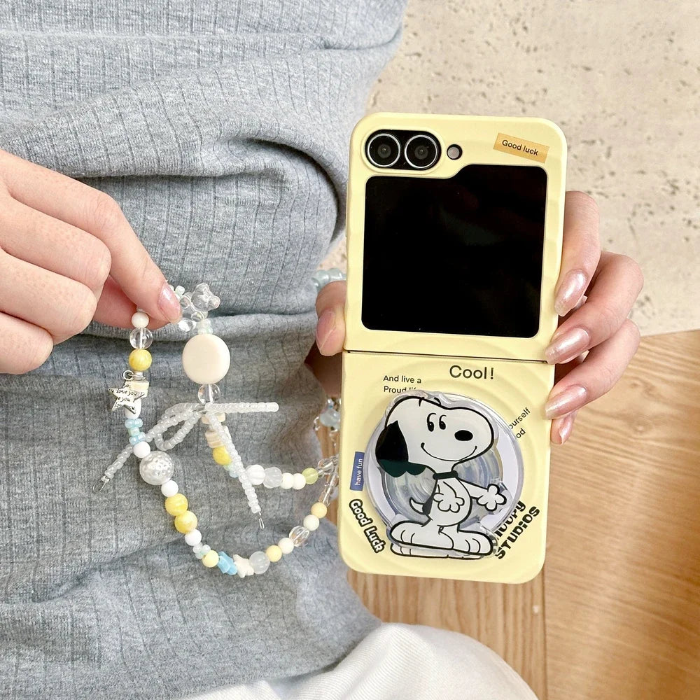 Magnetic Holder Case For Samsung Snoopy Phone Case