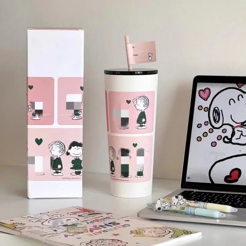 Joint Series Plastic Mug For Cold Drinks Snoopy Cup