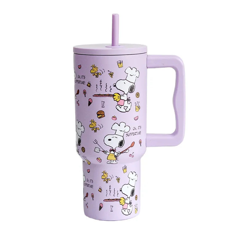 Insulated Stainless Steel Water Cup Straw 2025 Snoopy Cup