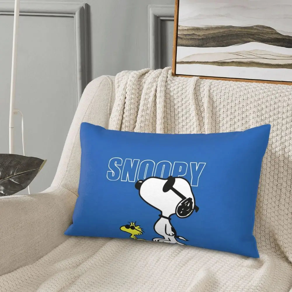 Cute Pillowcase 18in Square Red Snoopy Pillow