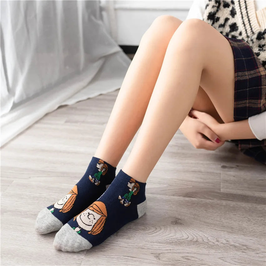 Low Tube Socks Women Men Cute Snoopy Socks
