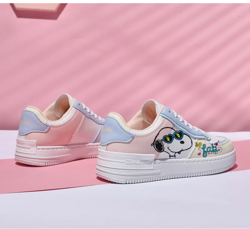 Womens Light Running Shoes Breathable Slip On Snoopy Shoes
