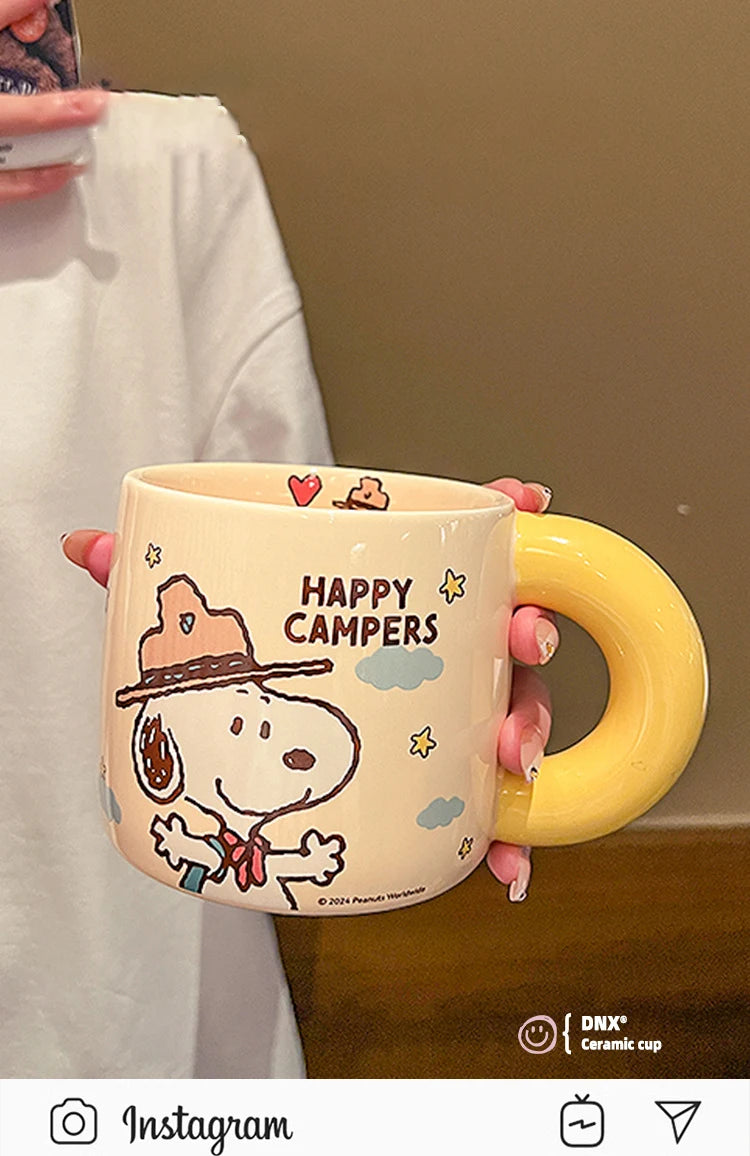 460ML Graduation Ceramic Mug Snoopy Cup