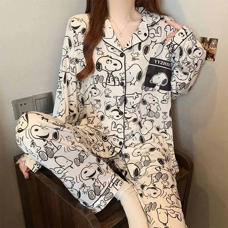Full Print Women Pajama Set ZBN Snoopy Pyjama