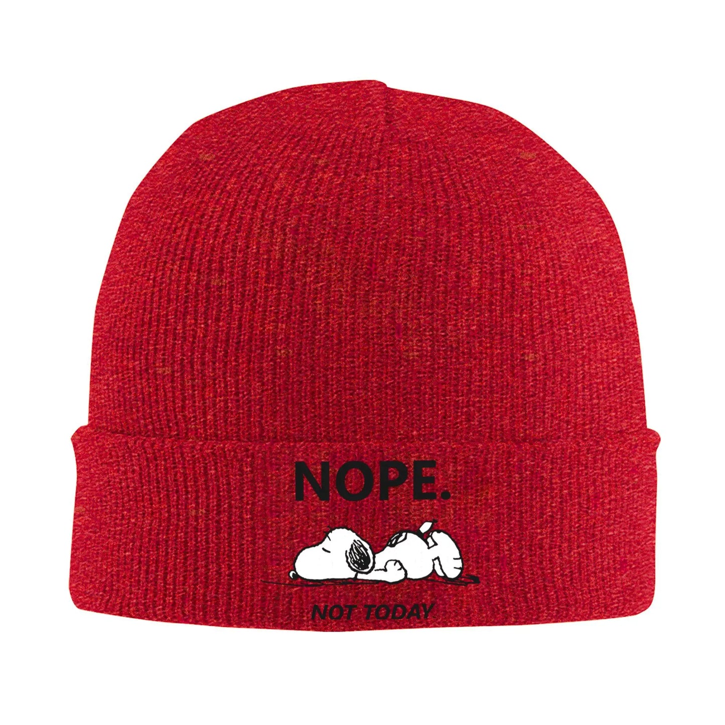 Not Today Knit Bonnet Snoopy Hat