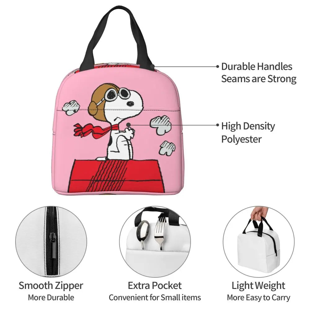 Snoopy Backpack Halloween Insulated Lunch Bag 22x20x13cm