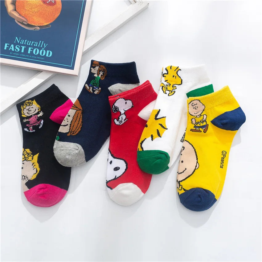 Low Tube Socks Women Men Cute Snoopy Socks