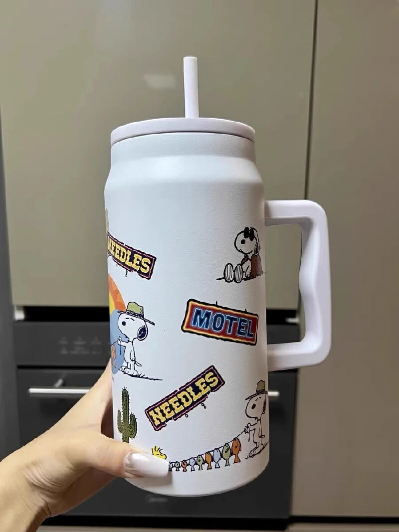 Insulated Stainless Steel Water Cup Straw 2025 Snoopy Cup