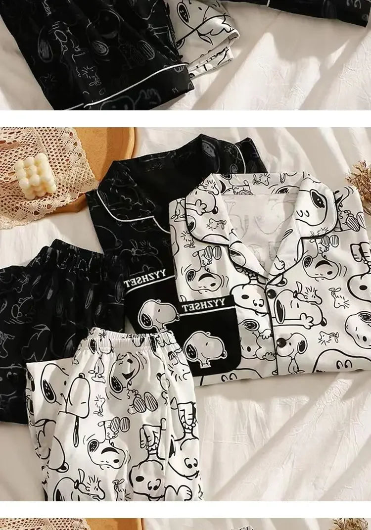 2 Piece Long Sleeved Pajamas Peanuts Snoopy Pyjama