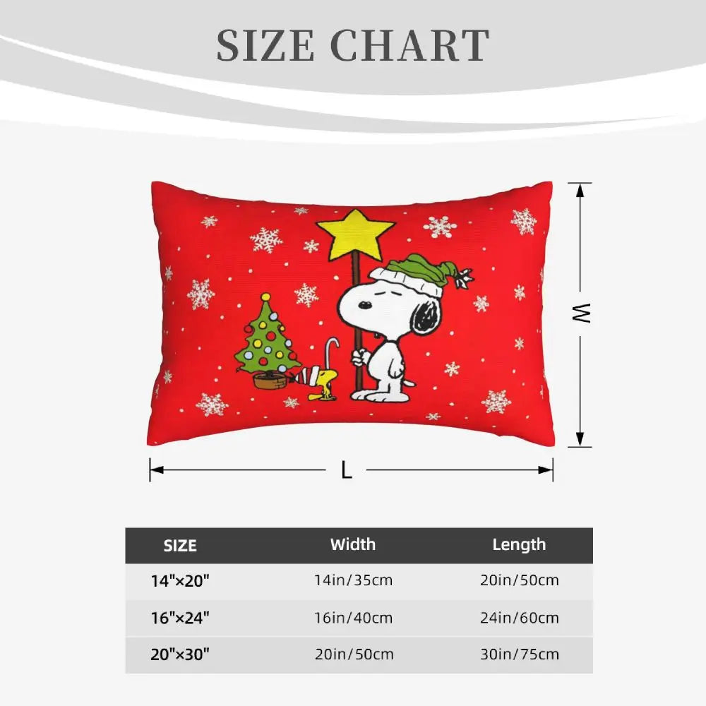 Cute Pillowcase 18in Square Red Snoopy Pillow