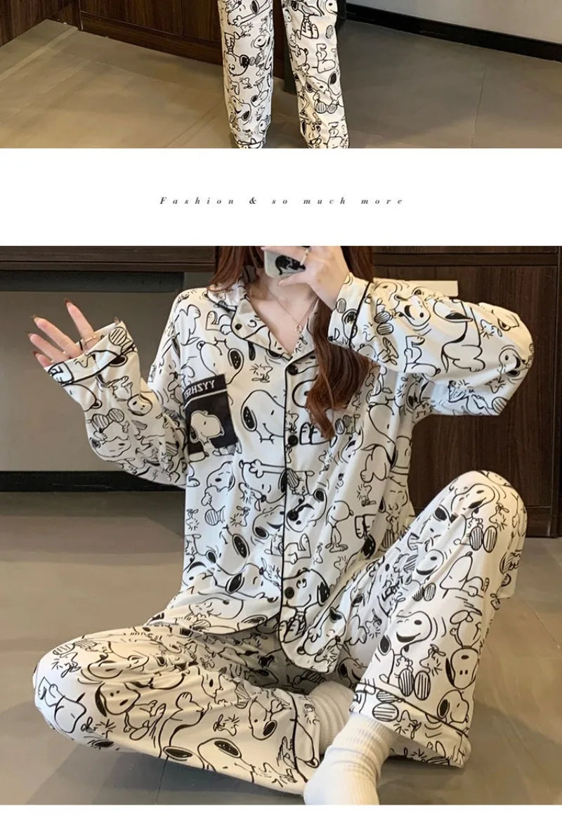 Full Print Women Pajama Set ZBN Snoopy Pyjama
