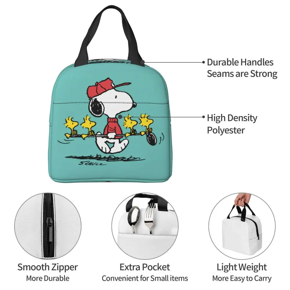Snoopy Backpack Halloween Insulated Lunch Bag 22x20x13cm
