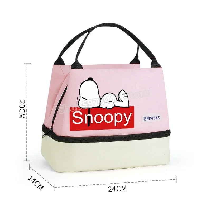 Snoopy Backpack Large Capacity Lunch Bags Insulated Cooler