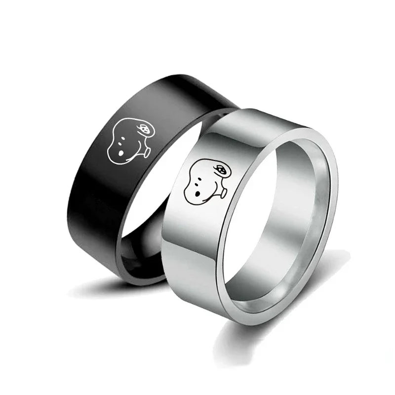 Titanium Alloy Ring Cartoon Gift Cute Snoopy Ring