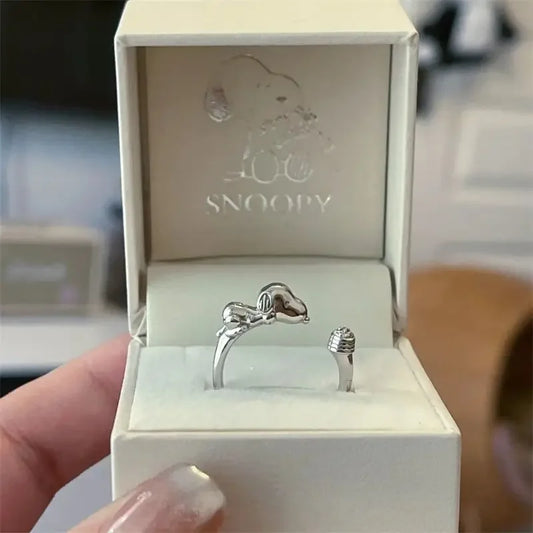 Adjustable Cartoon Ring Mini Comic Design Snoopy Ring