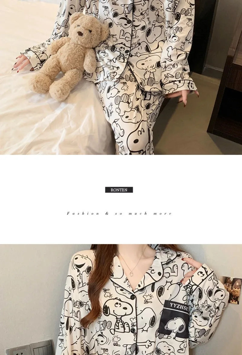 Full Print Women Pajama Set ZBN Snoopy Pyjama