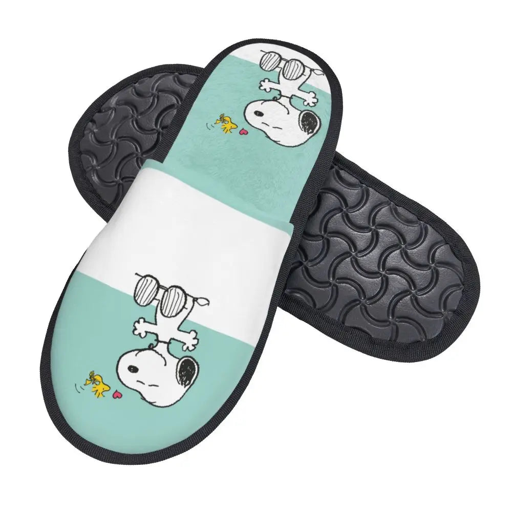 Custom Snoopys Collage Slippers for Bathroom Snoopy Slippers