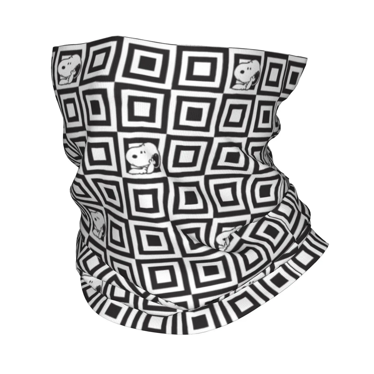 Custom Cute Cartoon Snoopy Bandana Neck Gaiter Printed Balaclavas Mask Scarf Multifunctional Cycling Riding for Men Women Adult
