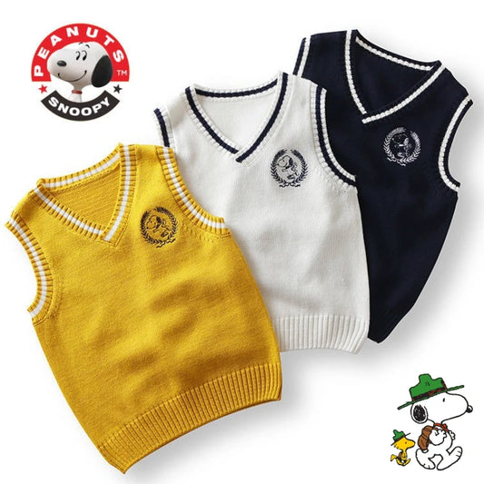 Snoopy Cartoon Student Vest Knit Snoopy Stuffed Sweatshirt