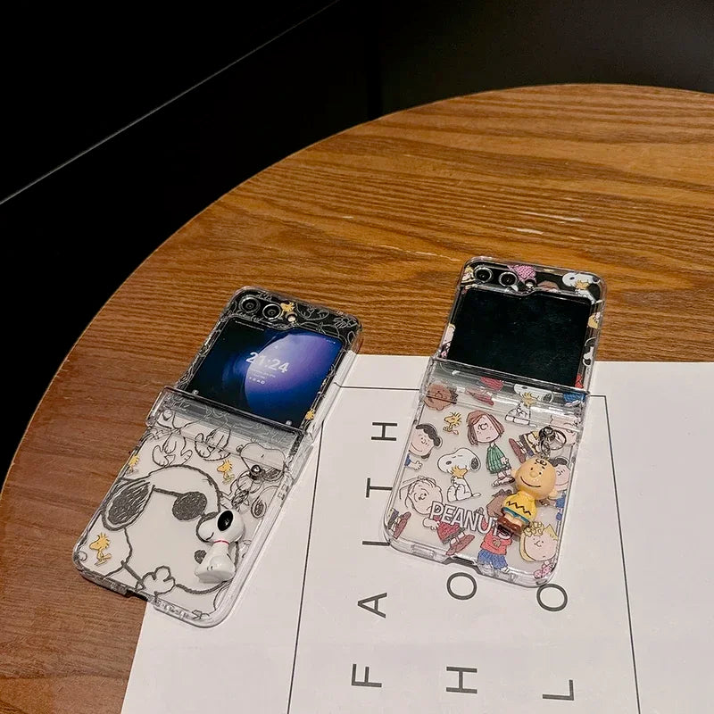 Snoopy Transparent Case Z Flip Snoopy Phone Case