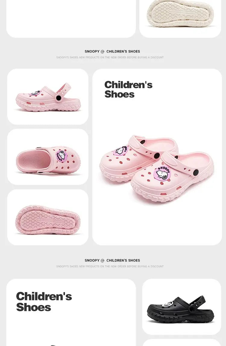 Cartoon Crocs Anti Slip Snoopy Shoes