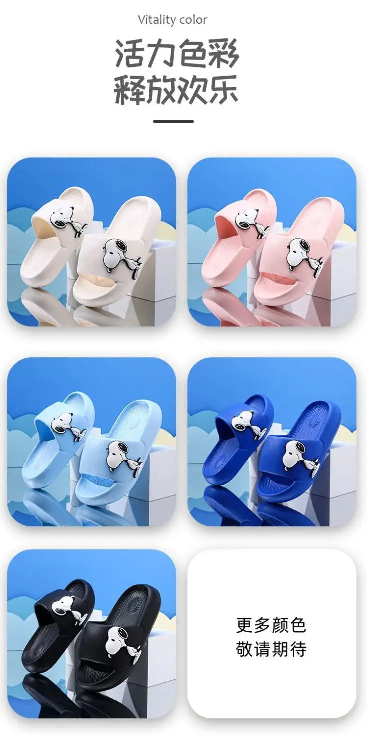 Snoopy Cartoon Slippers Lightweight Anti Slip Snoopy Shoes