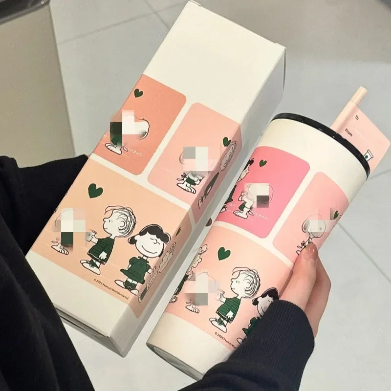Joint Series Plastic Mug For Cold Drinks Snoopy Cup