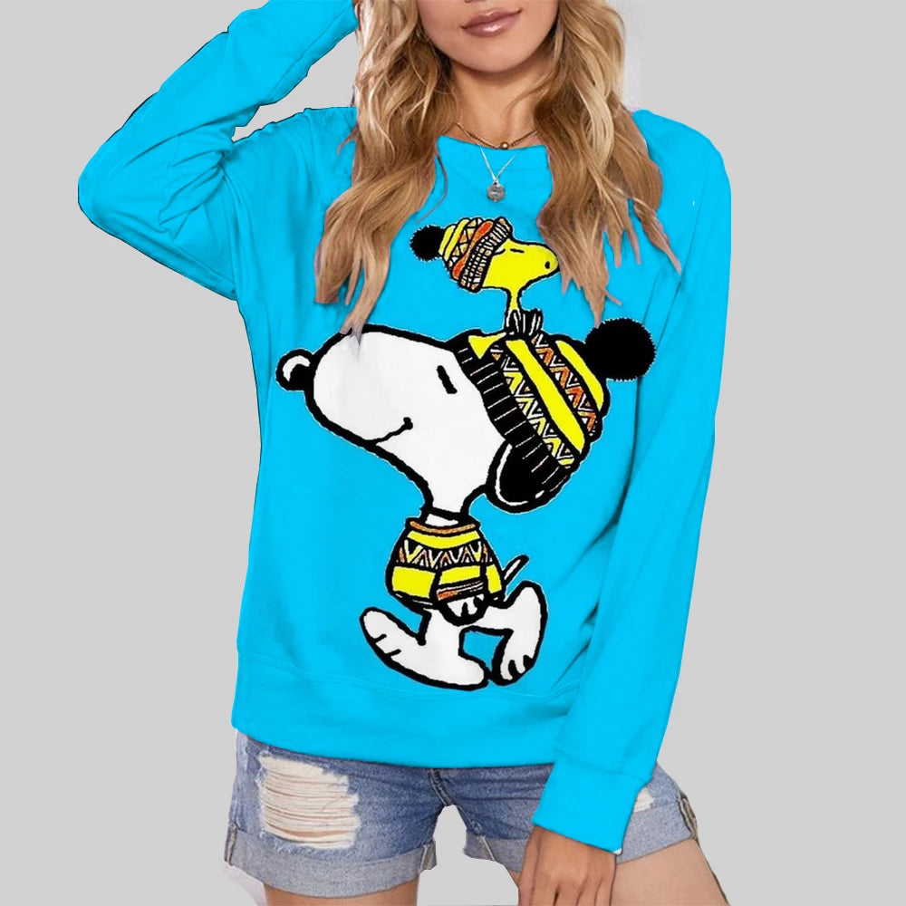 Cute Snoopy Print Womens Oversize Hoodie Snoopy Hoodie