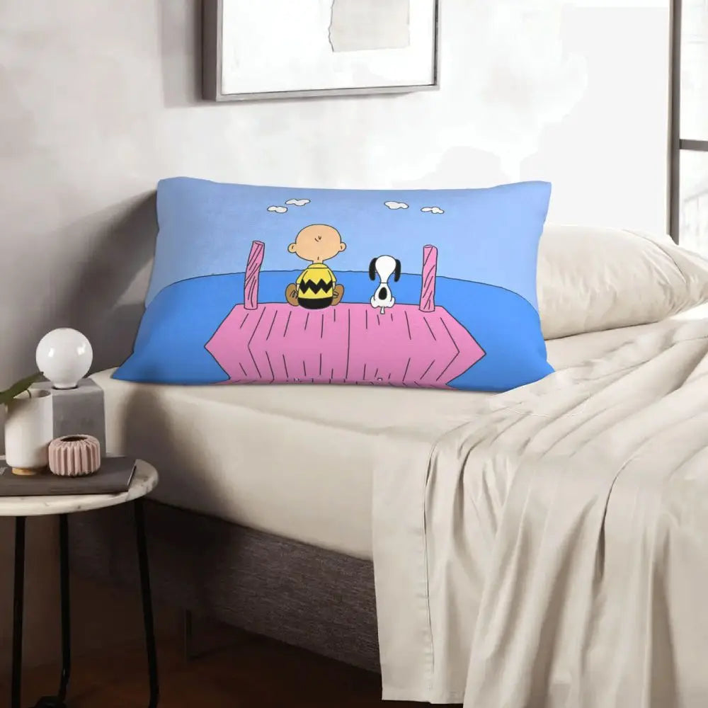 Cute Pillowcase 18in Square Red Snoopy Pillow