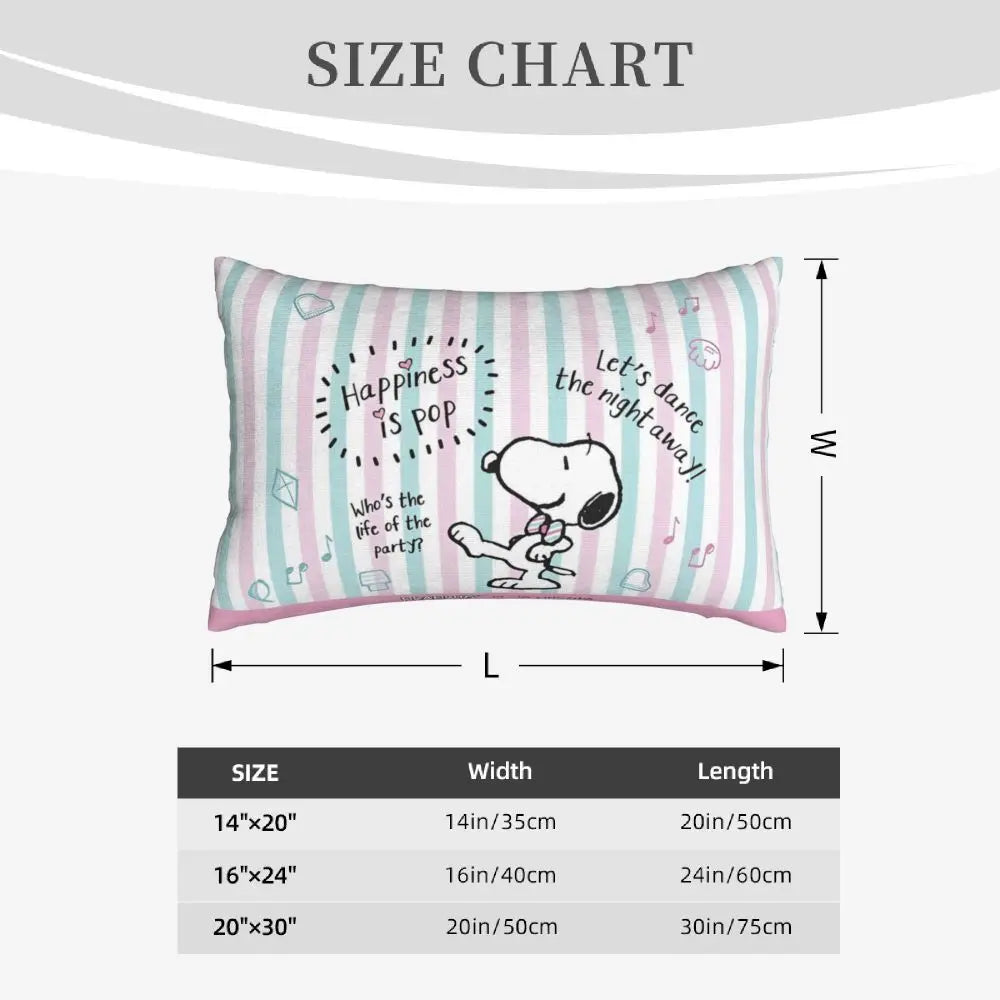 Cute Pillowcase 18in Square Red Snoopy Pillow