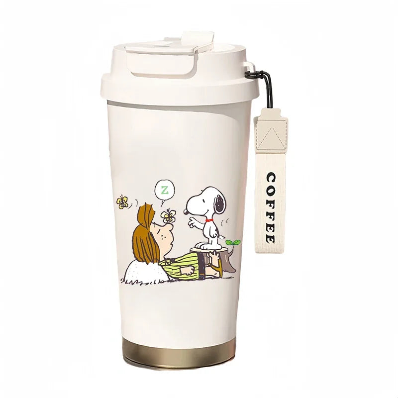 500ml Thermos Bottle Portable Snoopy Cup