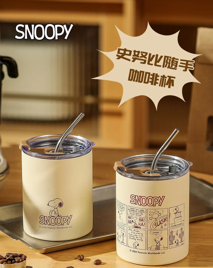 350ml Thermos Cup Stainless Steel Portable Office Snoopy Cup