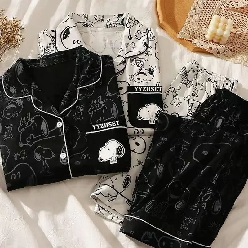 2 Piece Long Sleeved Pajamas Peanuts Snoopy Pyjama