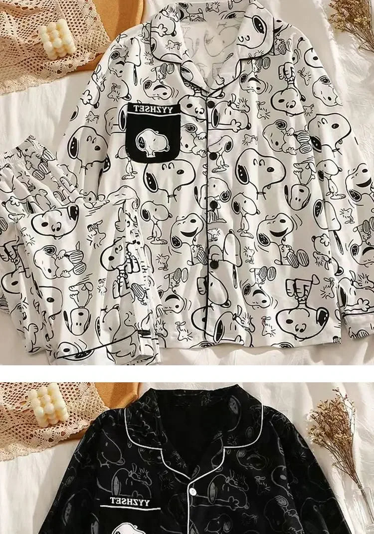 2 Piece Long Sleeved Pajamas Peanuts Snoopy Pyjama