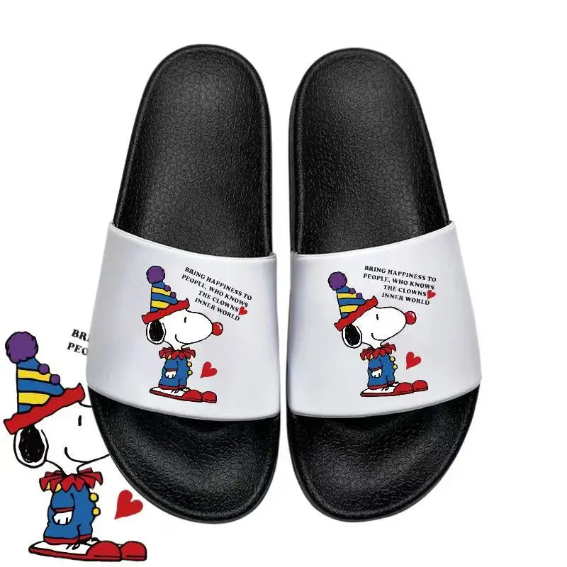 Miniso Couple Slippers Anti Slip White Snoopy Slippers