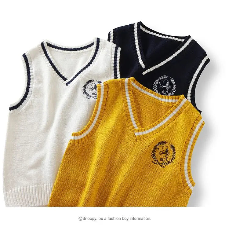 Snoopy Cartoon Student Vest Knit Snoopy Stuffed Sweatshirt