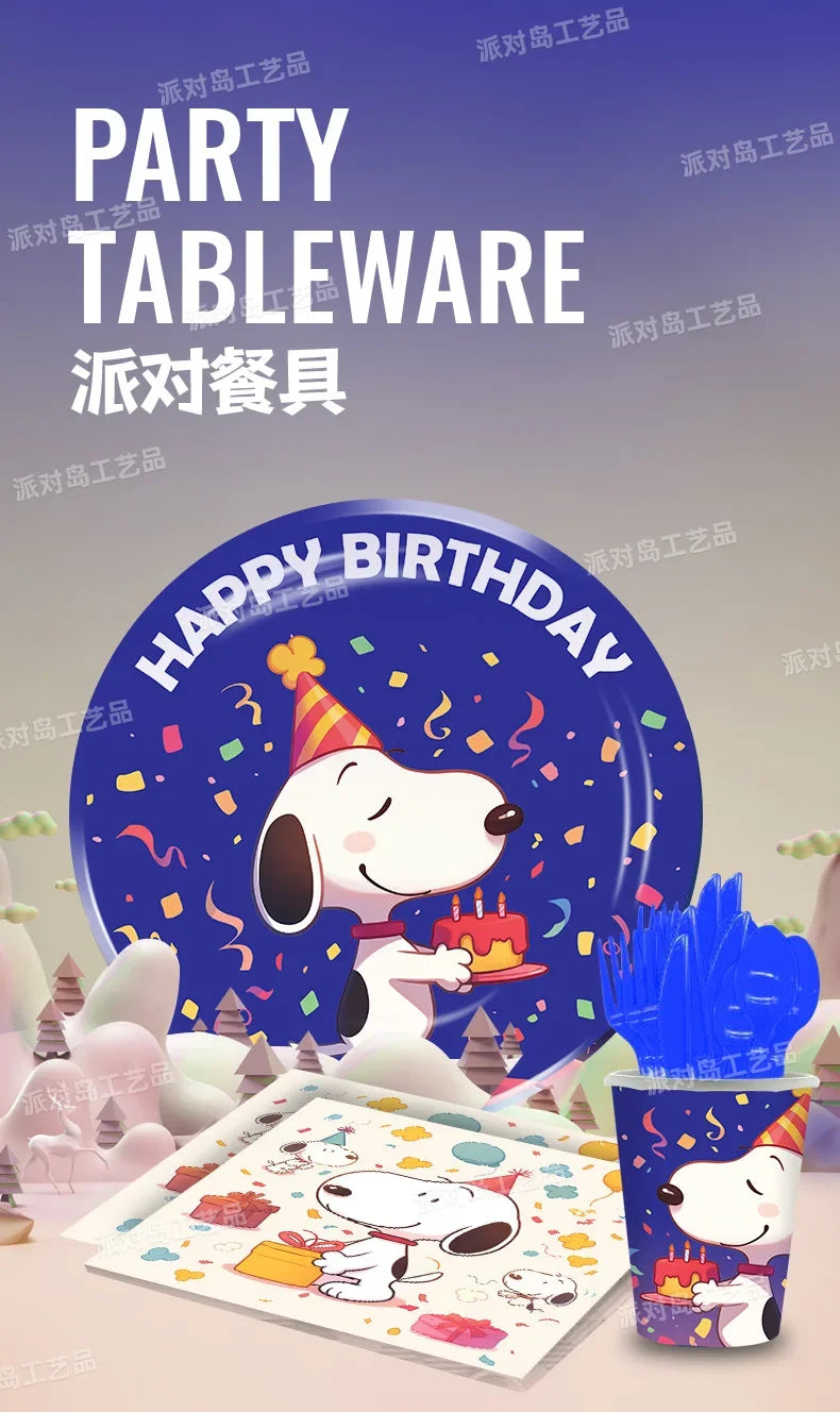 Party Themed Disposable Plates and Cups Snoopy Cup